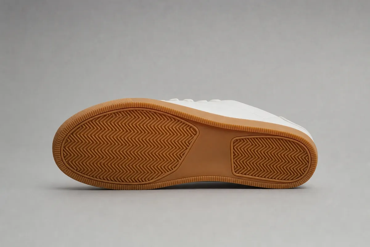 Basket en cuir blanc, la semelle