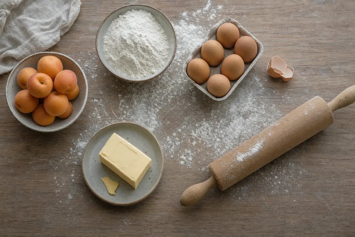 Tarte aux abricots, les ingrédients