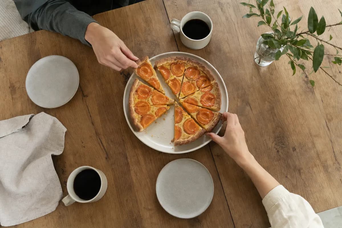 Tarte aux abricots, en situation
