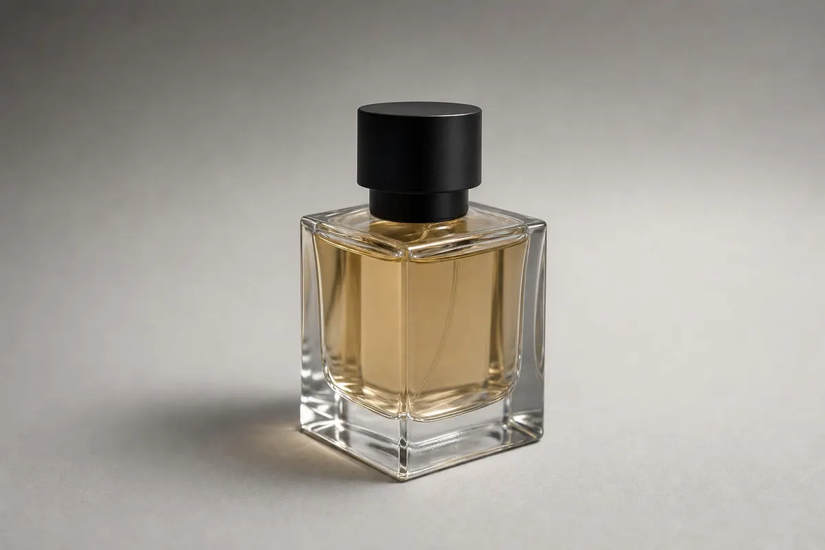 Flacon de parfum, de trois quarts