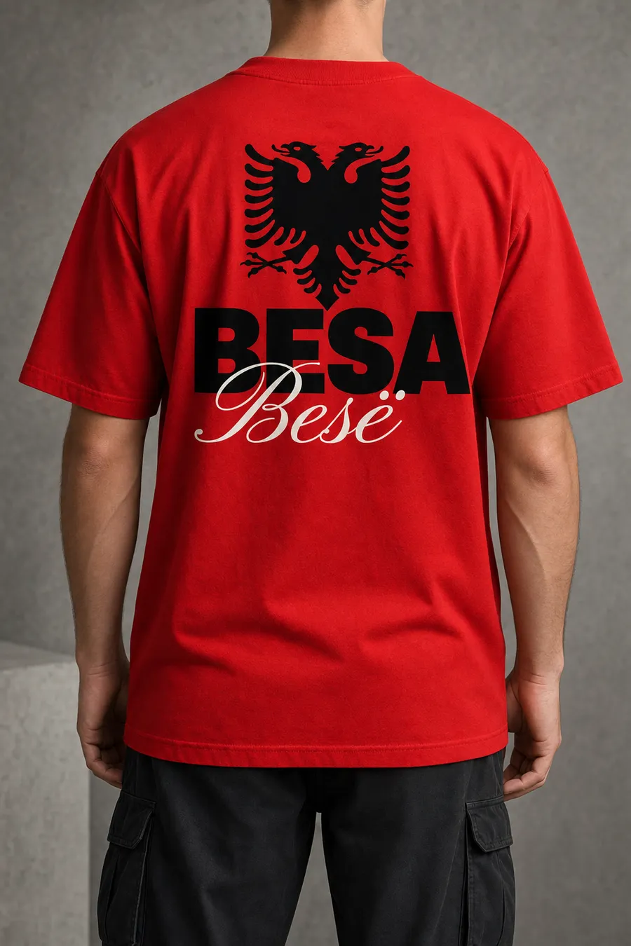 BESA Textile, Le modèle rouge, de dos